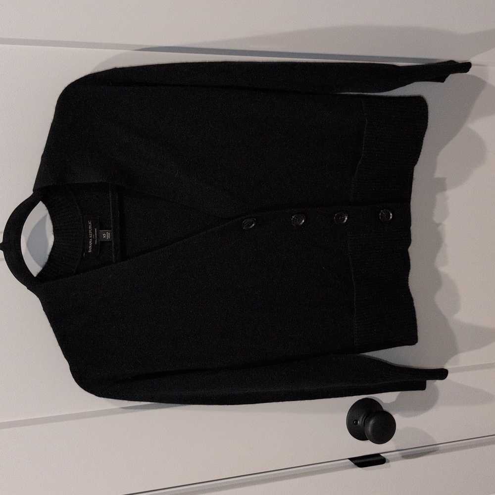 Banana Republic Black Cashmere Cardigan